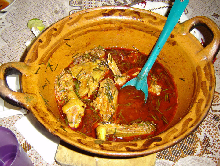 Caldo de pollo enchonacatado