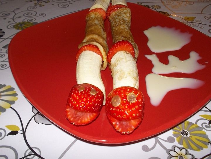 Viborita de crepe y fruta
