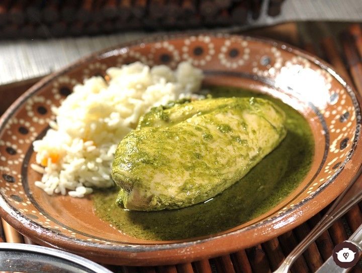 Pechugas de pollo en salsa de cilantro