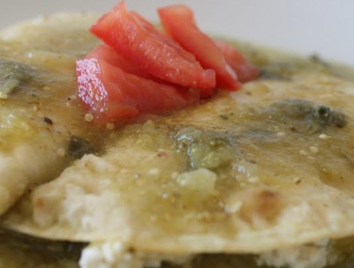 Enchiladas verdes con verdolagas