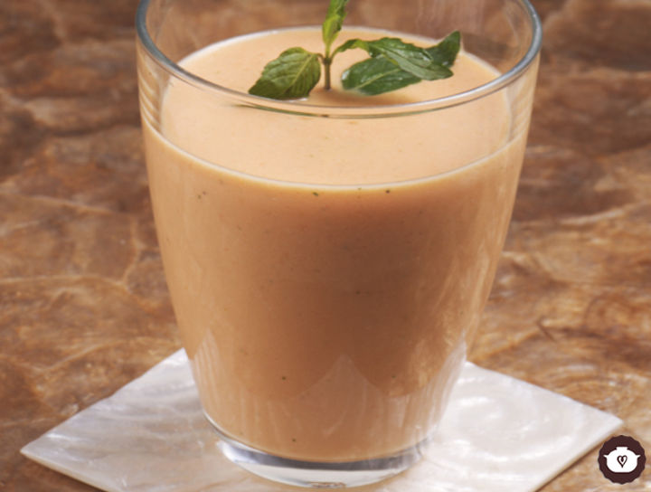 Batido de amaranto con papaya
