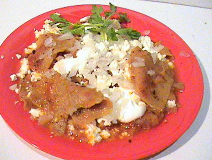 Chilaquiles con jitomate