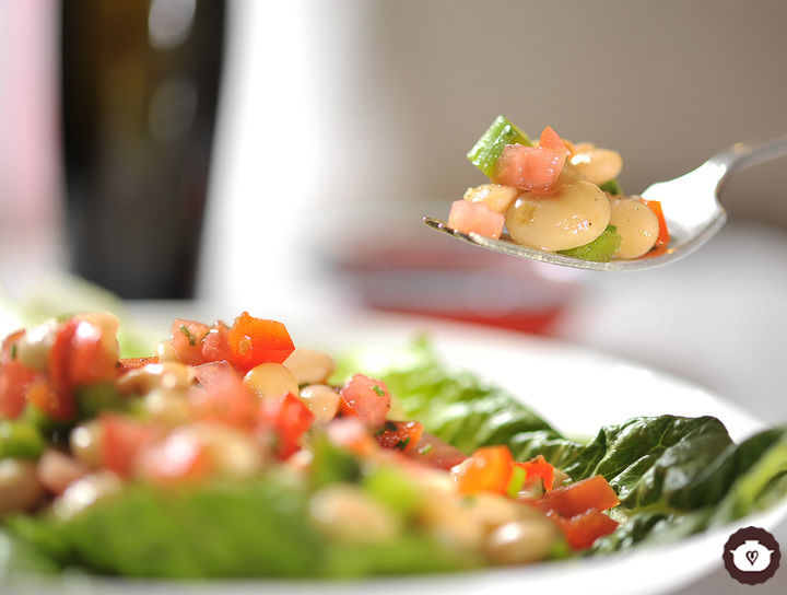 Ensalada de alubias blancas