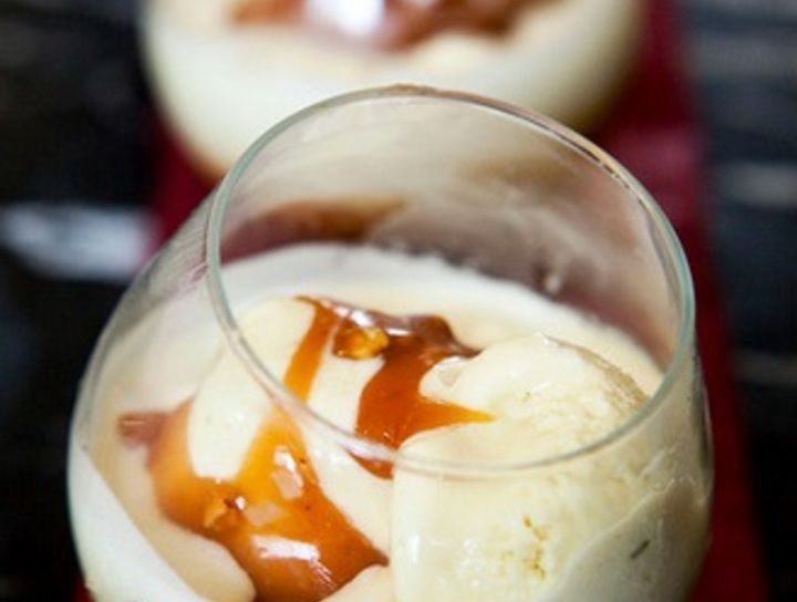 Helado de miel de abeja y lavanda
