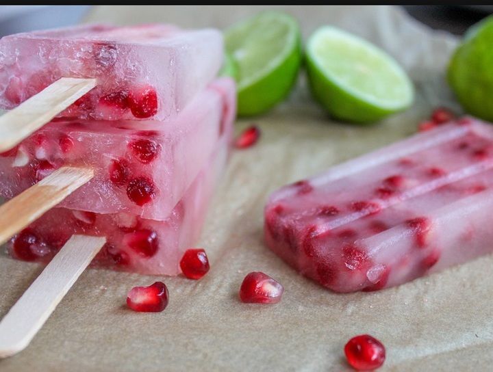 Paletas besos de granada