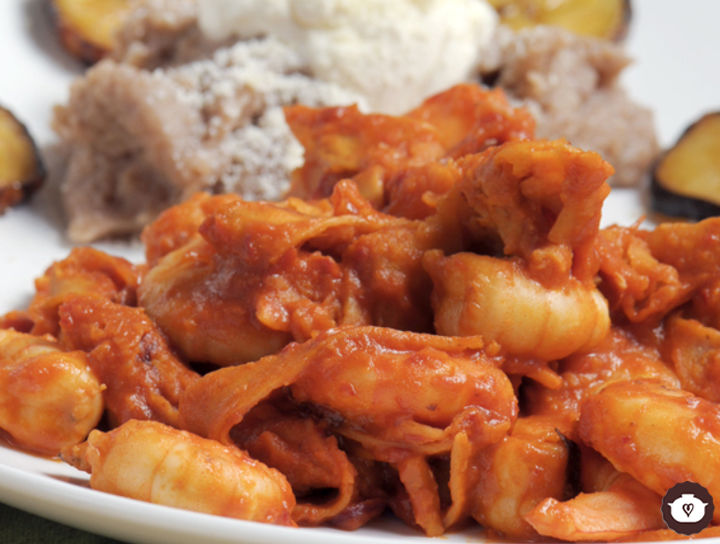 Camarones al chilaquil