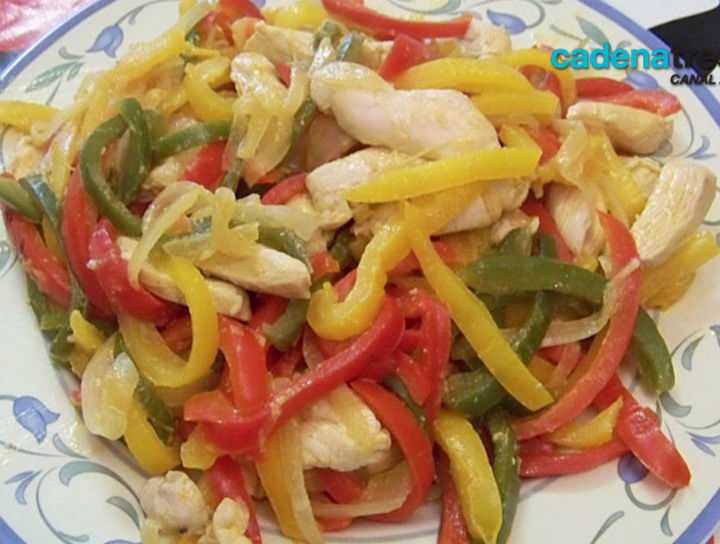 Fajitas de pollo con elote