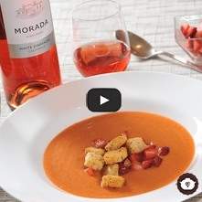 Gazpacho de fresas con sandía