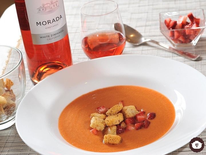 Gazpacho de fresas con sandía