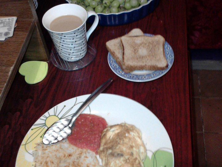 Omelet de champiñones y morrón