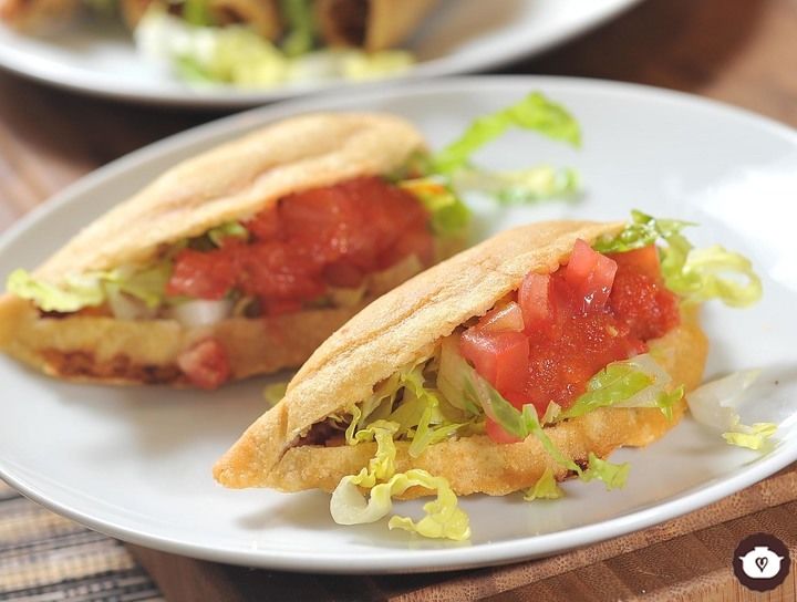 Quesadillas de papa con chorizo