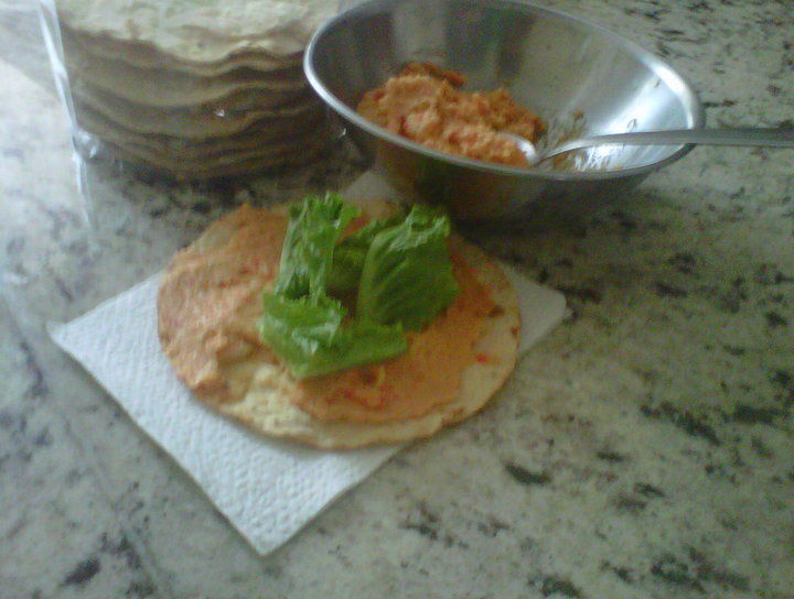 Tostadas de pasta de garbanzo