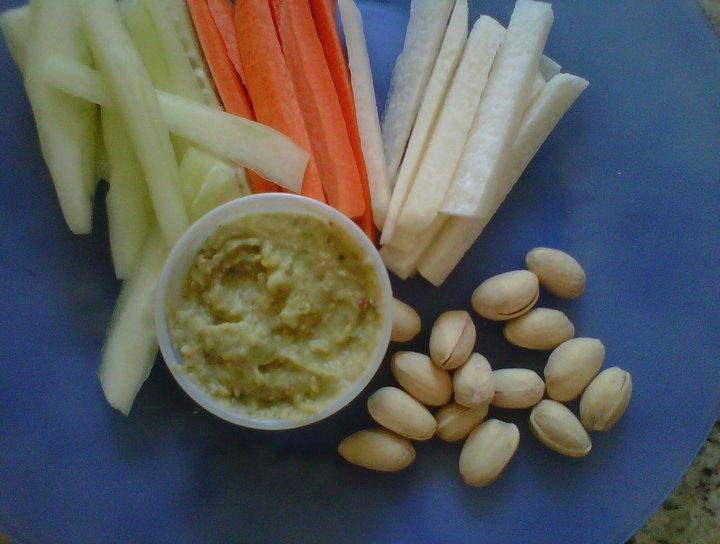 Dip de pistaches y garbanzo