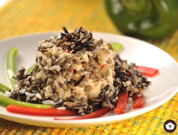 Ensalada de lentejas con arroz
