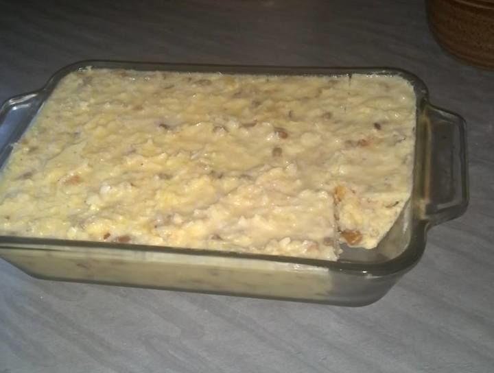 Postre de piña, coco y nueces