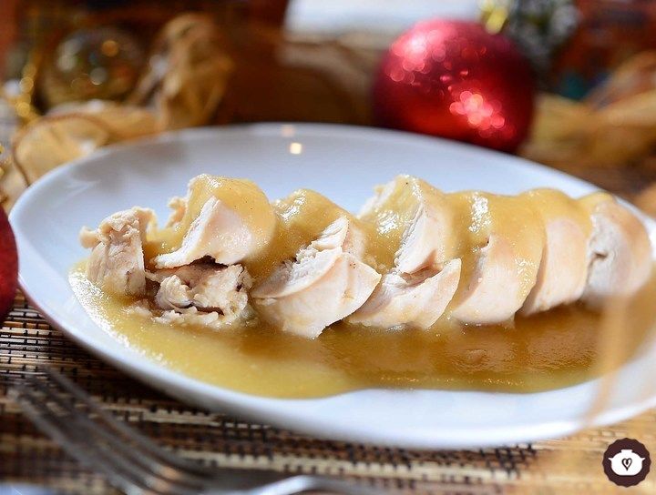 Pechugas de pavo rellenas de manzana sin horno