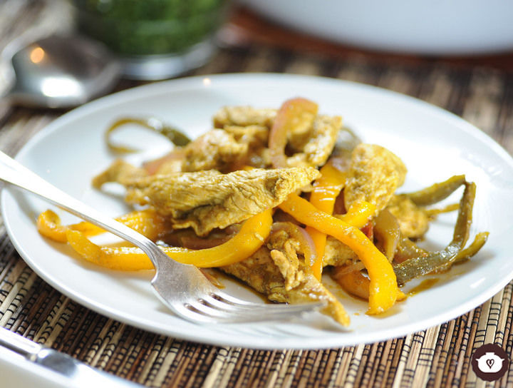 Fajitas de pollo al cilantro