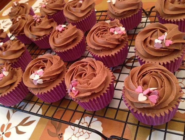 Cupcake de caramelo y chocolate - San Valentín