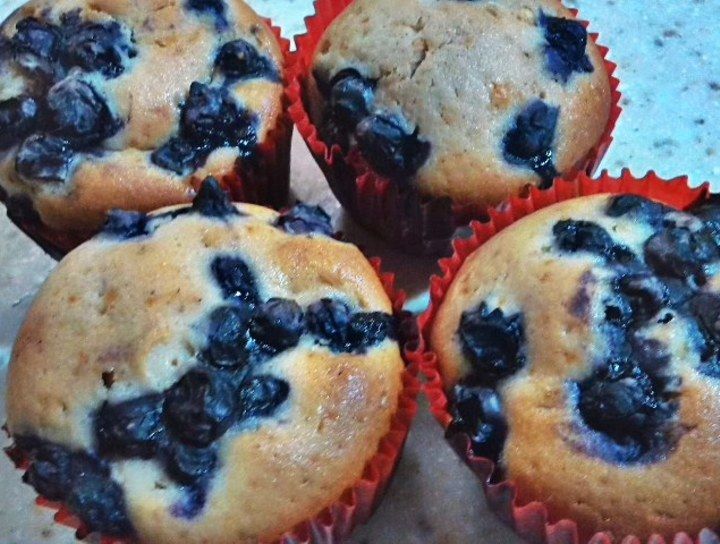Muffins de mora azul