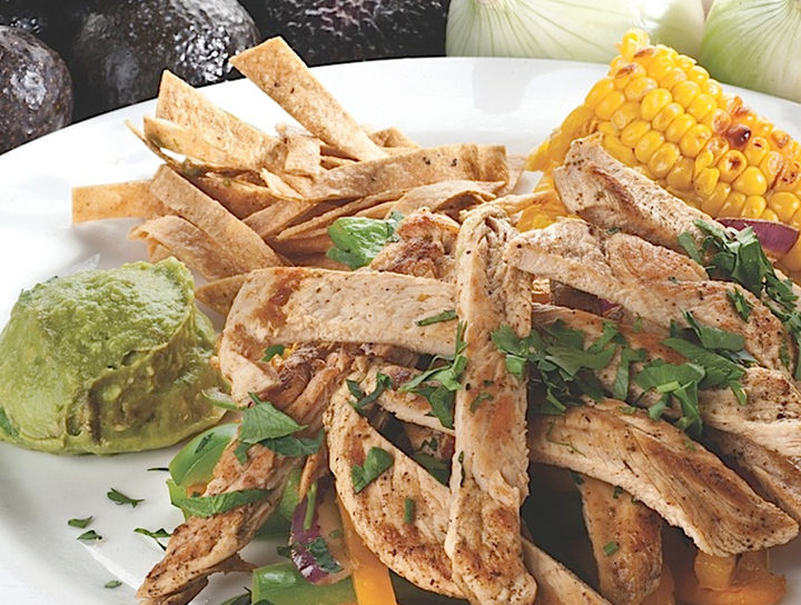 Fajitas de carne con pico de gallo