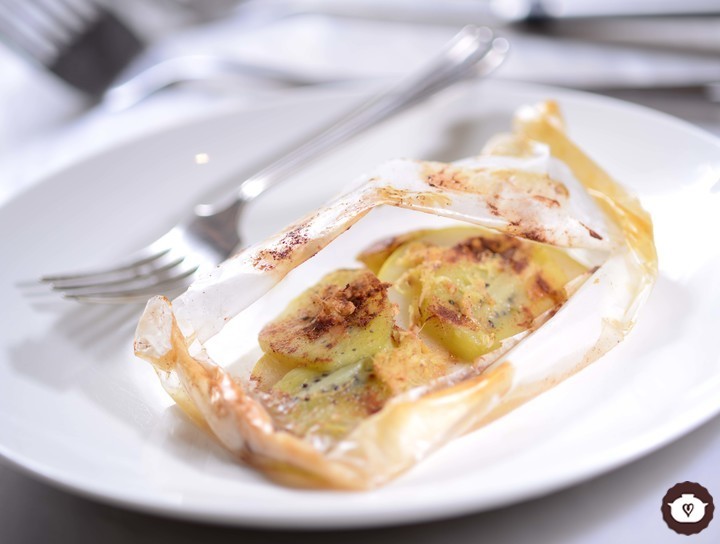 Bolsitas con frutas horneadas