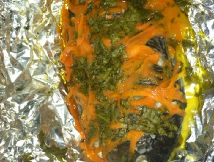 Pescado a la zanahoria