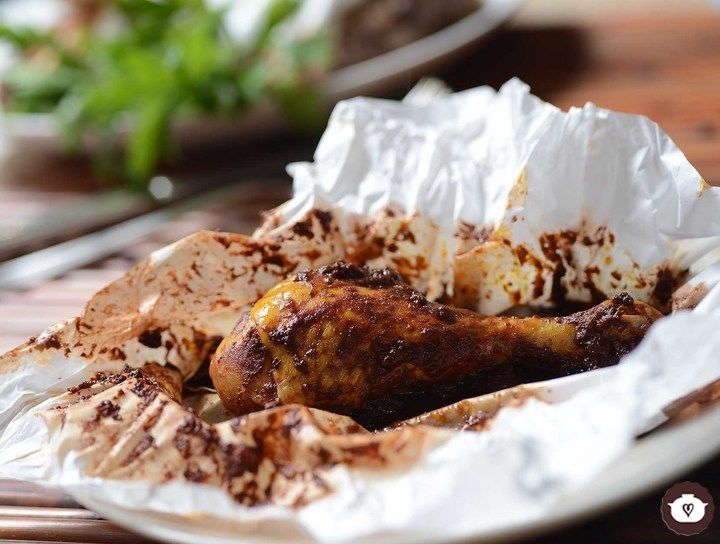 Mixiotes de pollo estilo Puebla