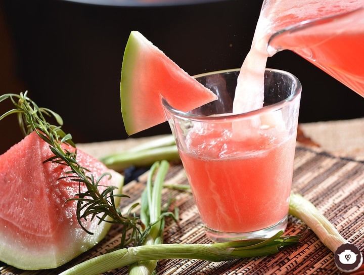Limonada de sandía con romero