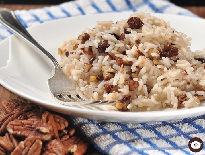 Arroz con nueces y pasas