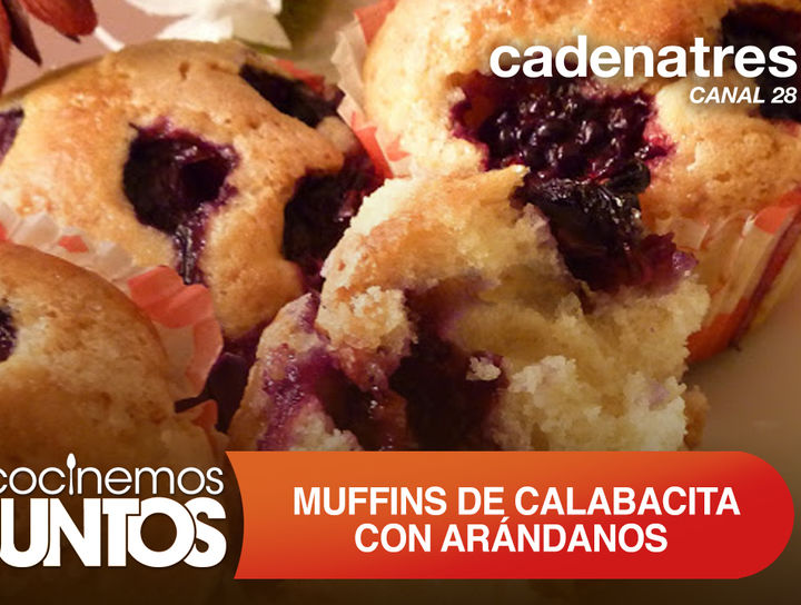 Muffins de calabacita con arándanos