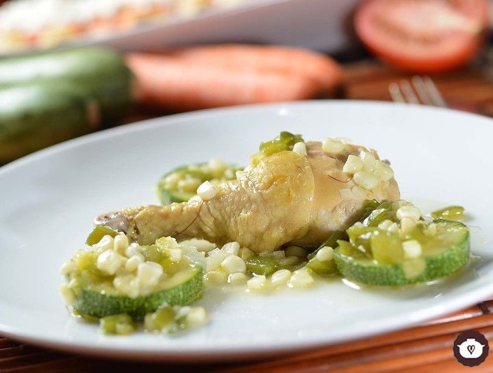 Pollo con calabacitas