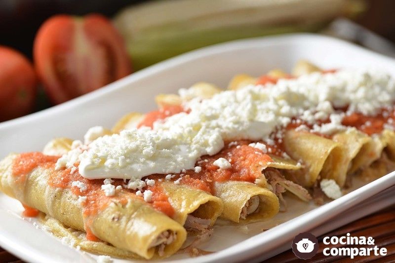 burritos de carne deshebrada