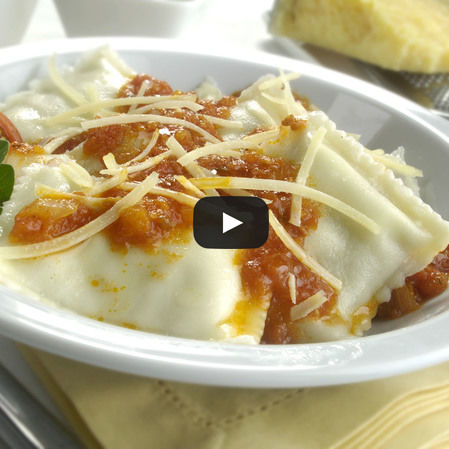 Panzottis de ricota y espinaca