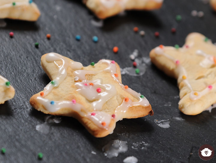 Galletas de estrellas navideñas