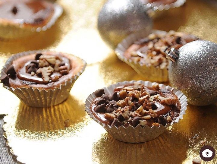 Mini pays de queso con chocolate