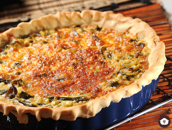 Quiche de rajas de poblano