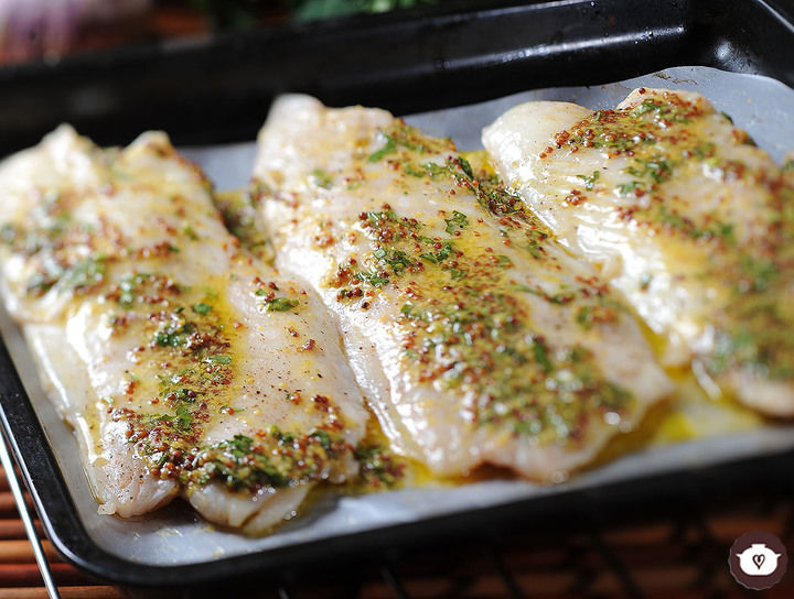 Pescado a la mostaza