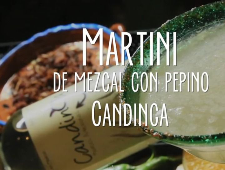 Martini de mezcal con pepino