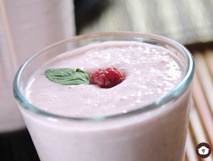 Smoothie de pera y frambuesa