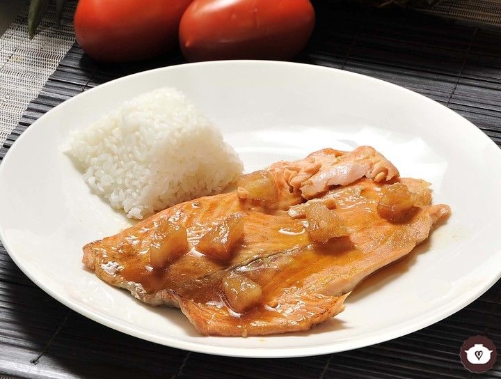 Salmón a la mandarina