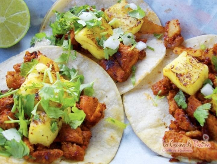 Tacos de pescado al pastor