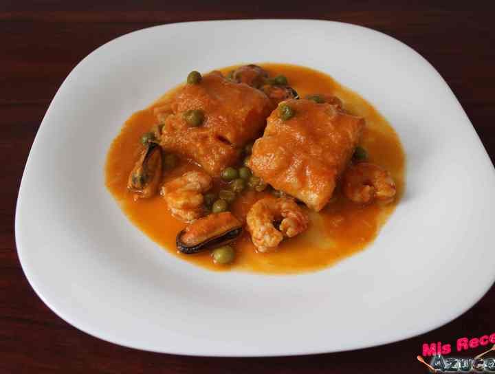 Bacalao con gambas y mejillones