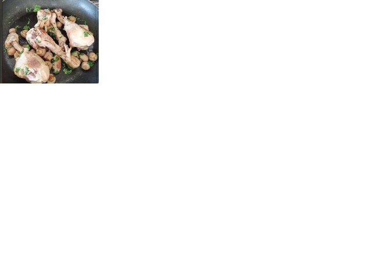 Sartén de pollo con champiñones