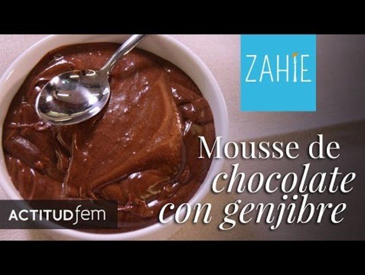 Mousse de chocolate con jengibre