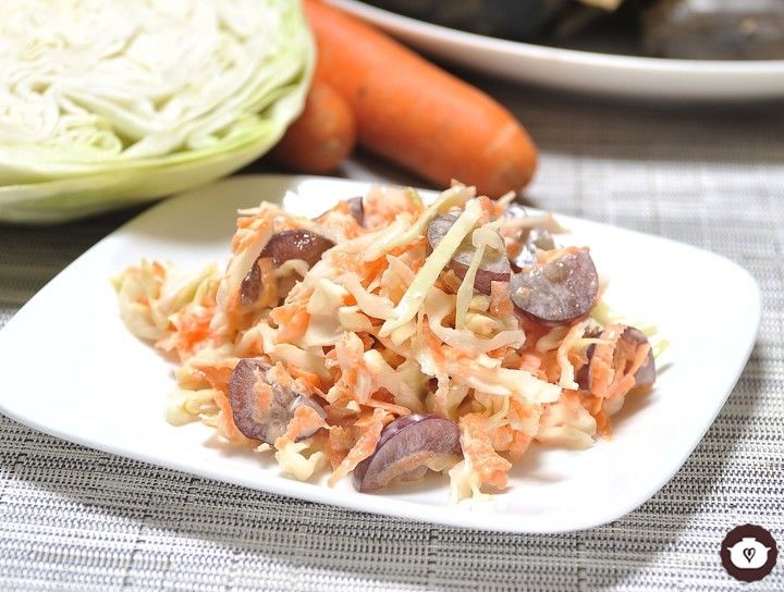 Ensalada de col con zanahoria