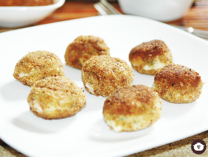 Croquetas de papa con jamón