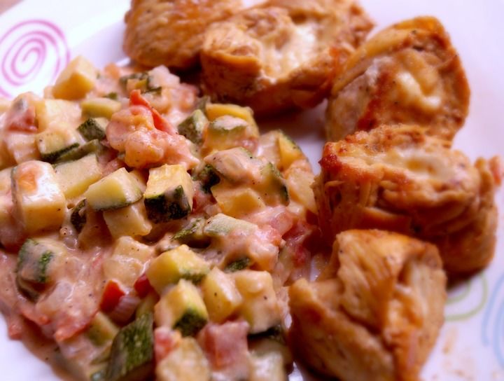 Calabacitas con crema