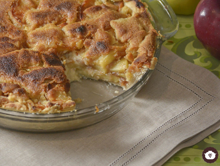 Pay de manzana con queso