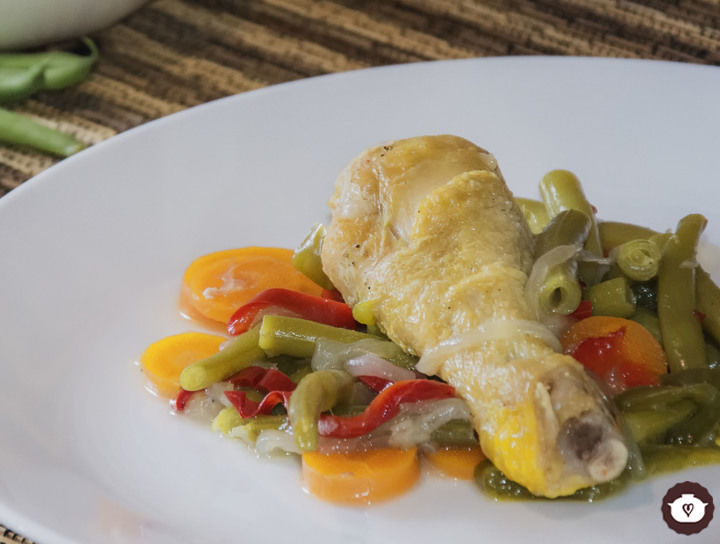 Guisado de pollo con verduras