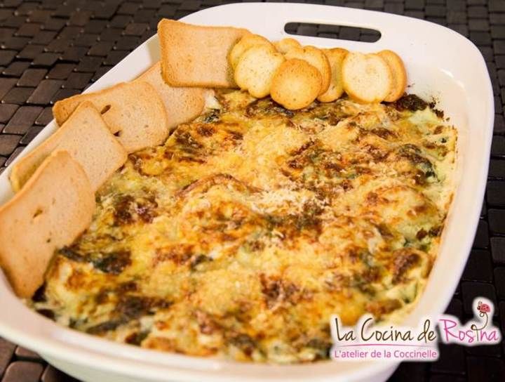 Dip de espinaca y alcachofa